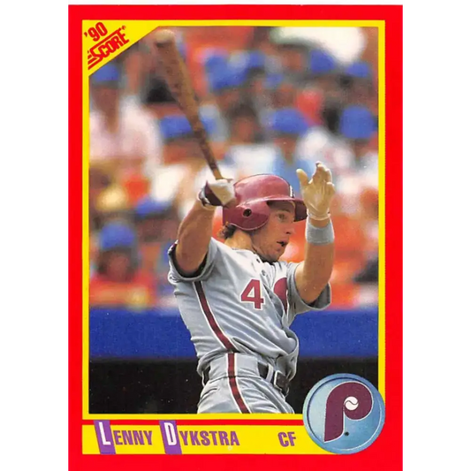 1990 Score #427 Lenny Dykstra NM-MT Philadelphia Phillies Baseball Card - Baseball Card Single