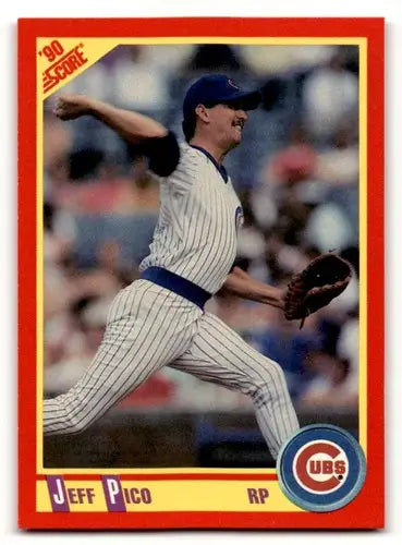 Original gloss Jeff Pico baseball card from 1990 Score #428 featuring Simply Sandoval