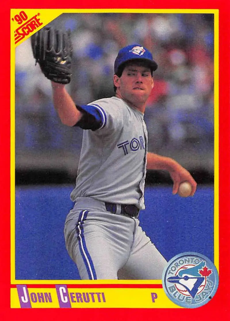 1990 Score #429 John Cerutti EX Excellent Toronto Blue Jays Baseball Card - Baseball Card Single