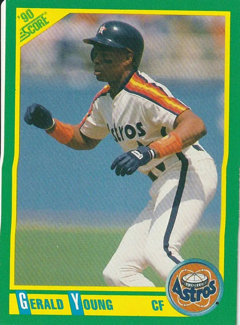1990 Score #43 Gerald Young EX Excellent Houston Astros Baseball Card - Baseball Card Single
