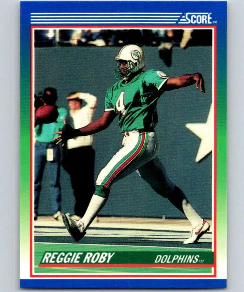 1990 Score #43 Reggie Roby NM-MT Miami Dolphins Football Card - Football Card Single