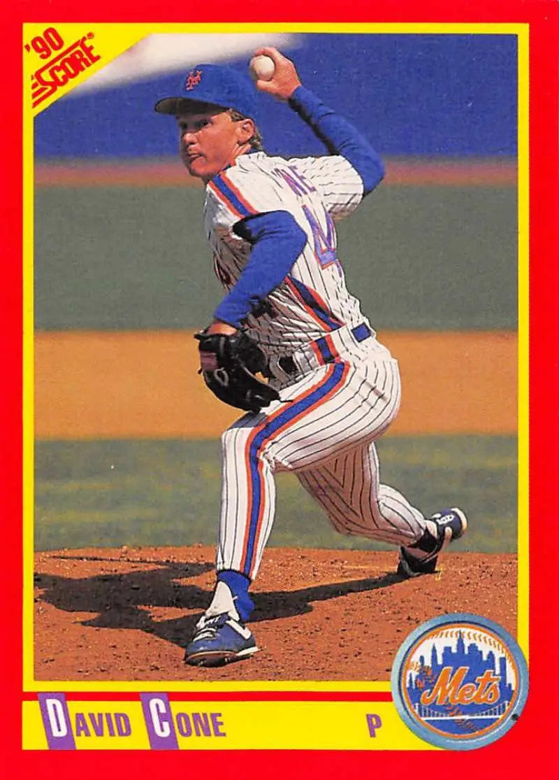 1990 Score #430 David Cone EX Excellent New York Mets Baseball Card - Baseball Card Single