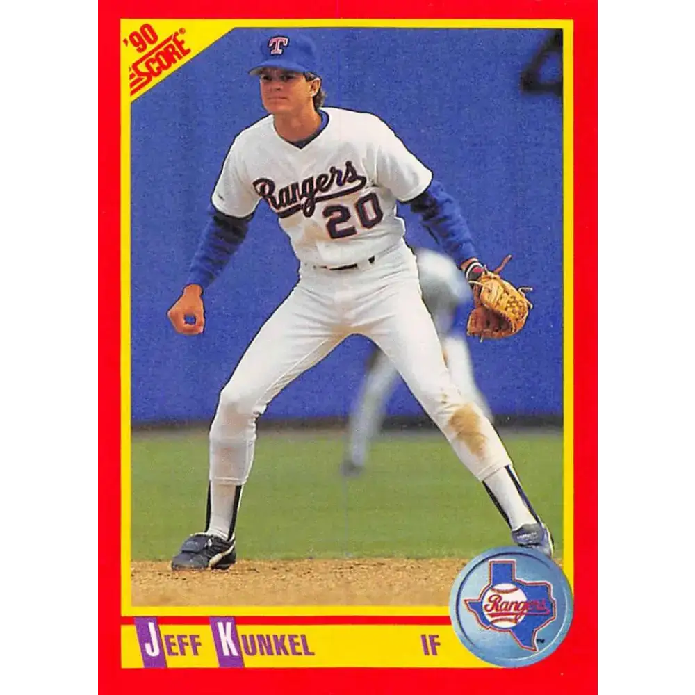 1990 Score #431 Jeff Kunkel NM-MT Texas Rangers Baseball Card - Baseball Card Single