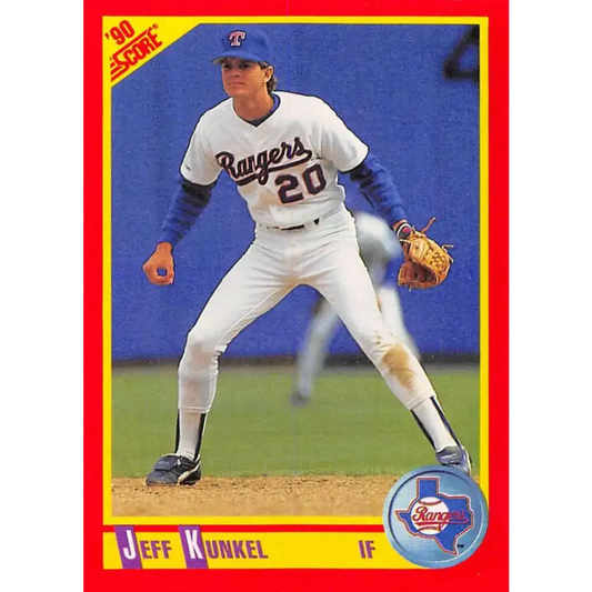 1990 Score #431 Jeff Kunkel NM-MT Texas Rangers Baseball Card - Baseball Card Single