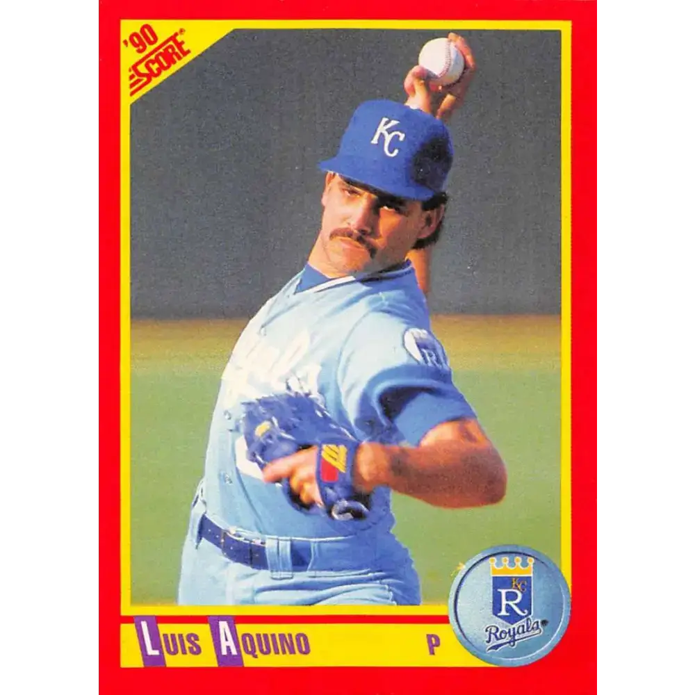 1990 Score #432 Luis Aquino NM-MT Kansas City Royals Baseball Card - Baseball Card Single