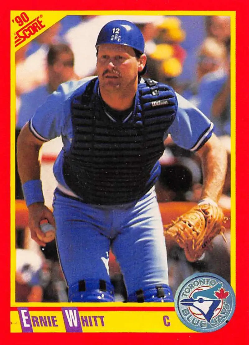 1990 Score #433 Ernie Whitt EX Excellent Toronto Blue Jays Baseball Card - Baseball Card Single
