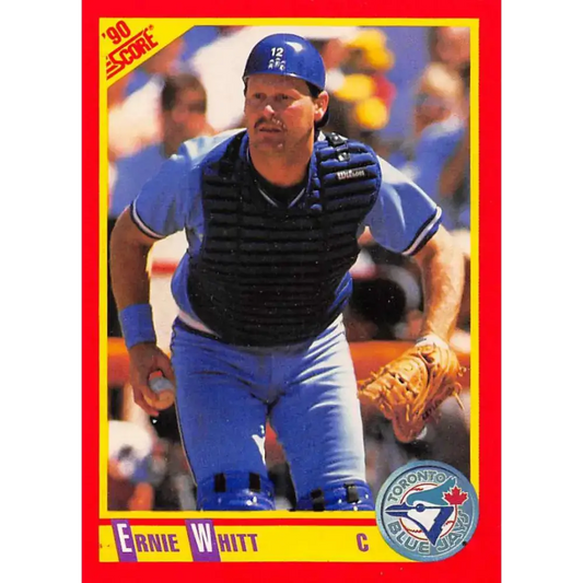 1990 Score #433 Ernie Whitt NM-MT Toronto Blue Jays Baseball Card - Baseball Card Single