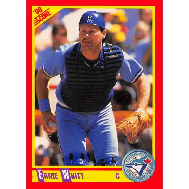 1990 Score #433 Ernie Whitt NM-MT Toronto Blue Jays Baseball Card - Baseball Card Single