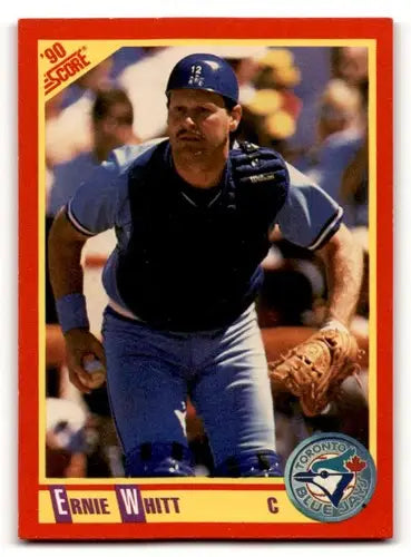 1990 Score #433 Ernie Whitt Toronto Blue Jays Baseball Cards EX/NM ID:58543 - Baseball Card Single