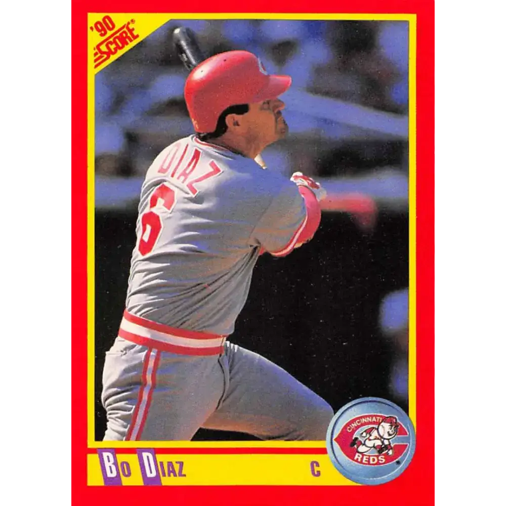 1990 Score #434 Bo Diaz NM-MT Cincinnati Reds Baseball Card - Baseball Card Single