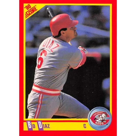 1990 Score #434 Bo Diaz NM-MT Cincinnati Reds Baseball Card - Baseball Card Single