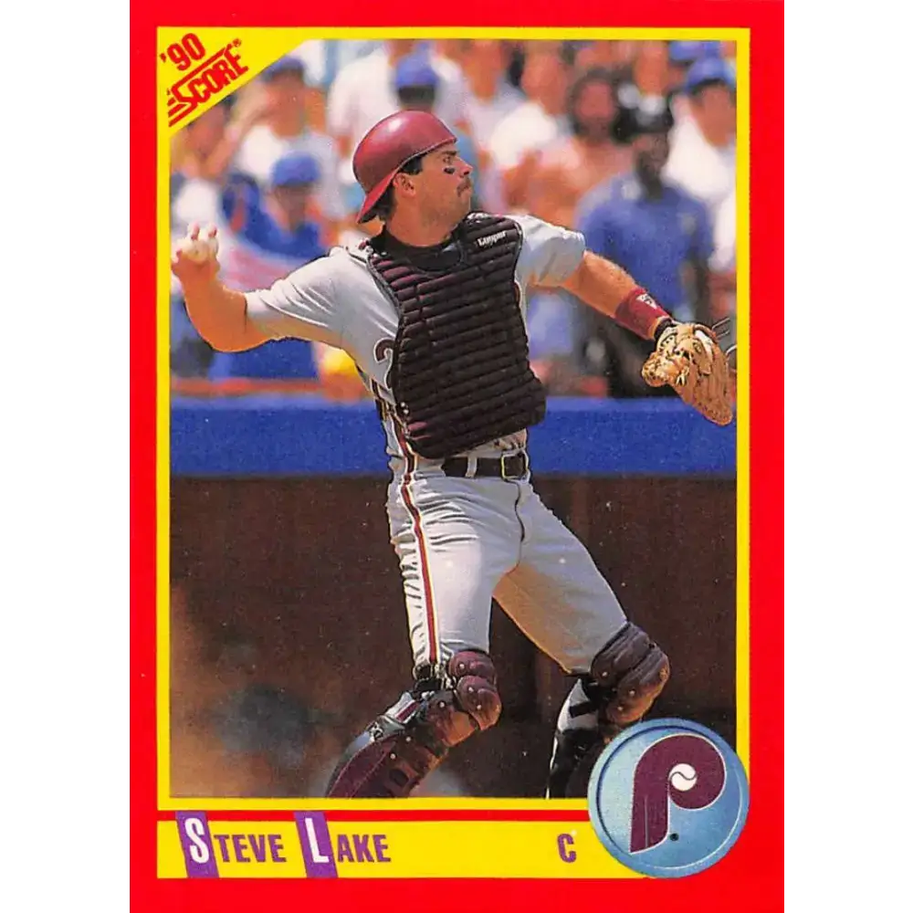 1990 Score #435 Steve Lake NM-MT Philadelphia Phillies Baseball Card - Baseball Card Single