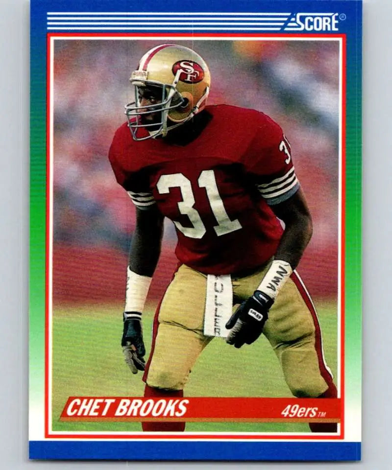 1990 Score #436 Chet Brooks NM-MT RC Rookie San Francisco 49ers Football Card