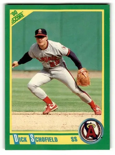 1990 Score #44 Dick Schofield California Angels Baseball Cards ID:52801 - Baseball Card Single