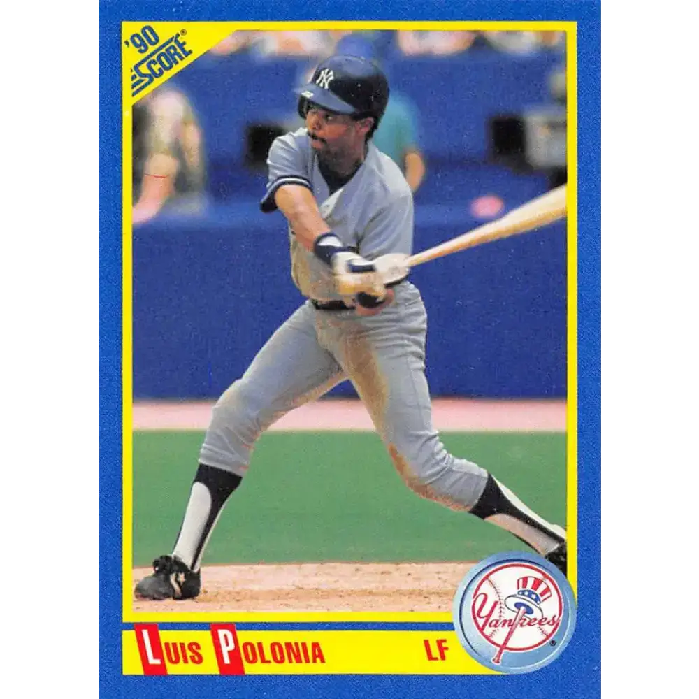 1990 Score #442 Luis Polonia NM-MT New York Yankees Baseball Card - Baseball Card Single