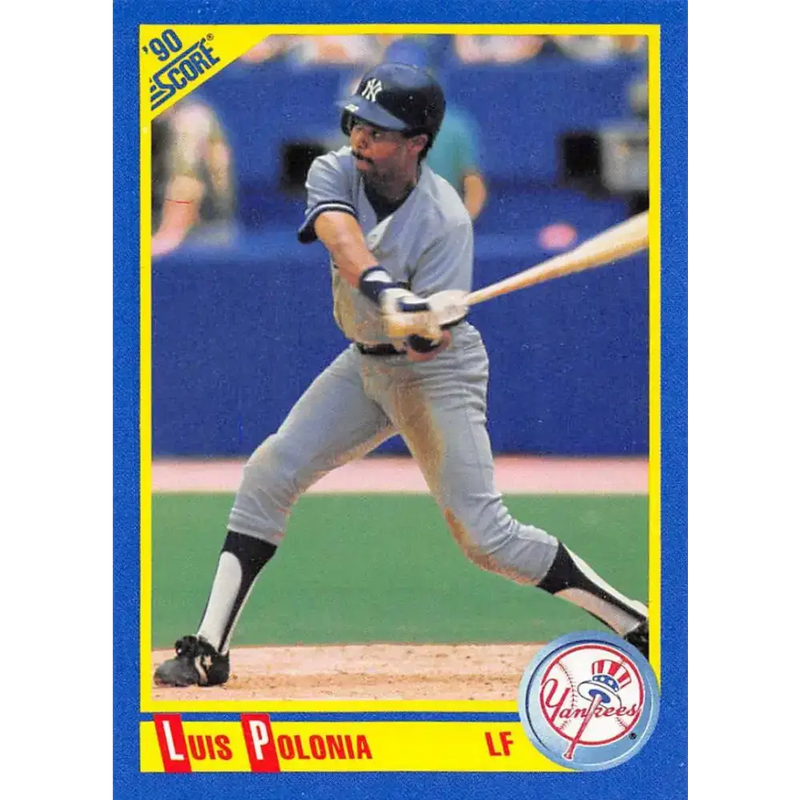 1990 Score #442 Luis Polonia NM-MT New York Yankees Baseball Card - Baseball Card Single