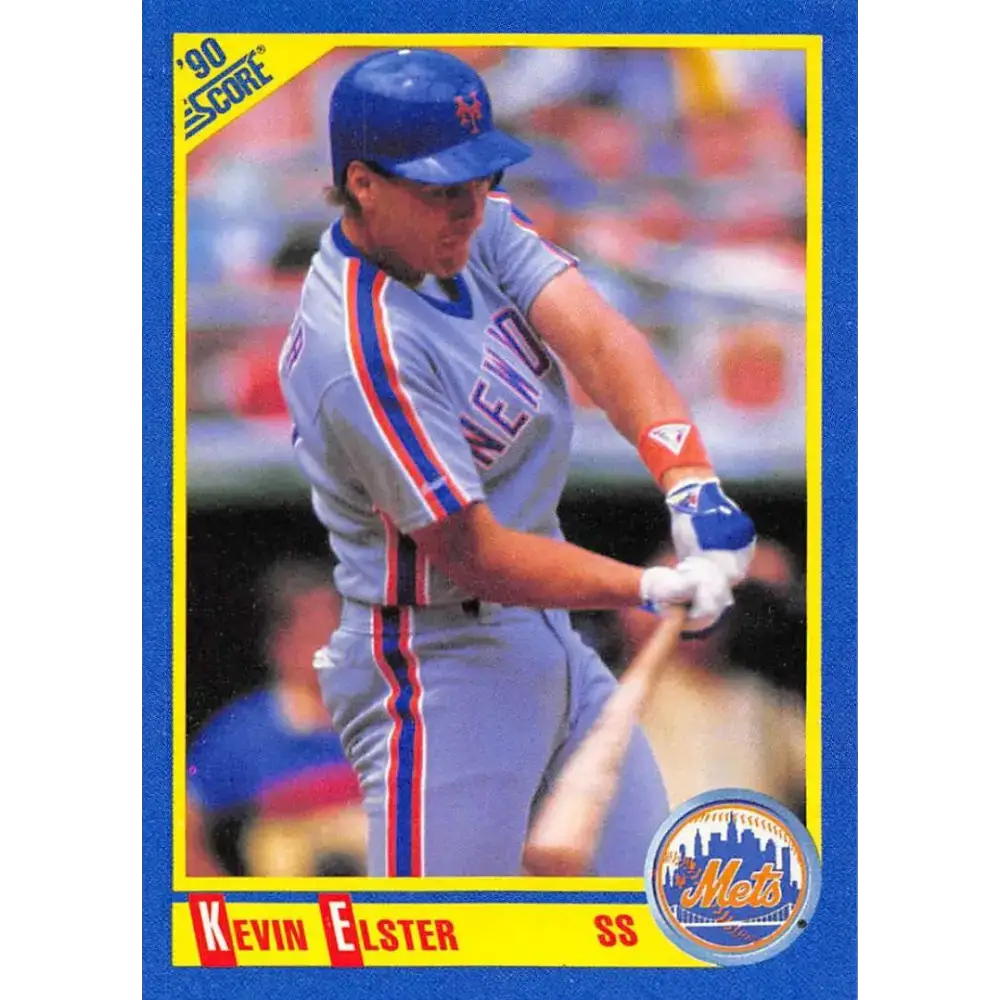 1990 Score #443 Kevin Elster NM-MT New York Mets Baseball Card - Baseball Card Single