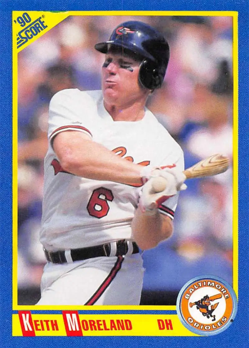 1990 Score #444 Keith Moreland EX Excellent Baltimore Orioles Baseball Card - Baseball Card Single