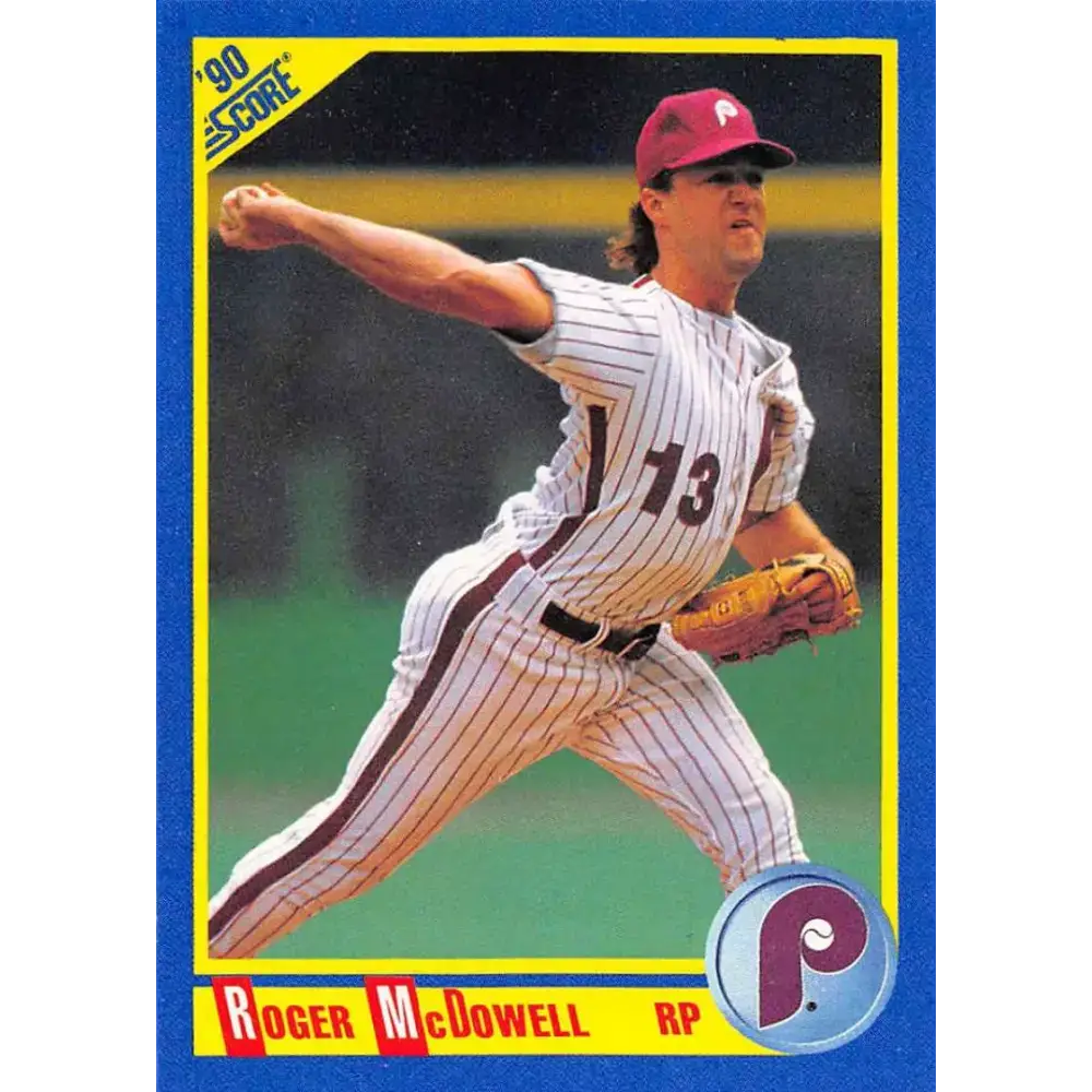 1990 Score #445 Roger McDowell NM-MT Philadelphia Phillies Baseball Card - Baseball Card Single