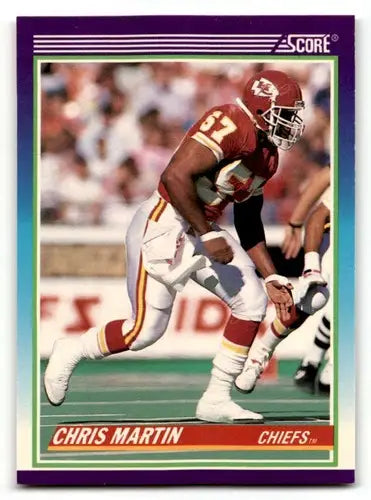 1990 Score #447 Chris Martin Kansas City Chiefs Football Cards EX/NM ID:57407 - Football Card Single
