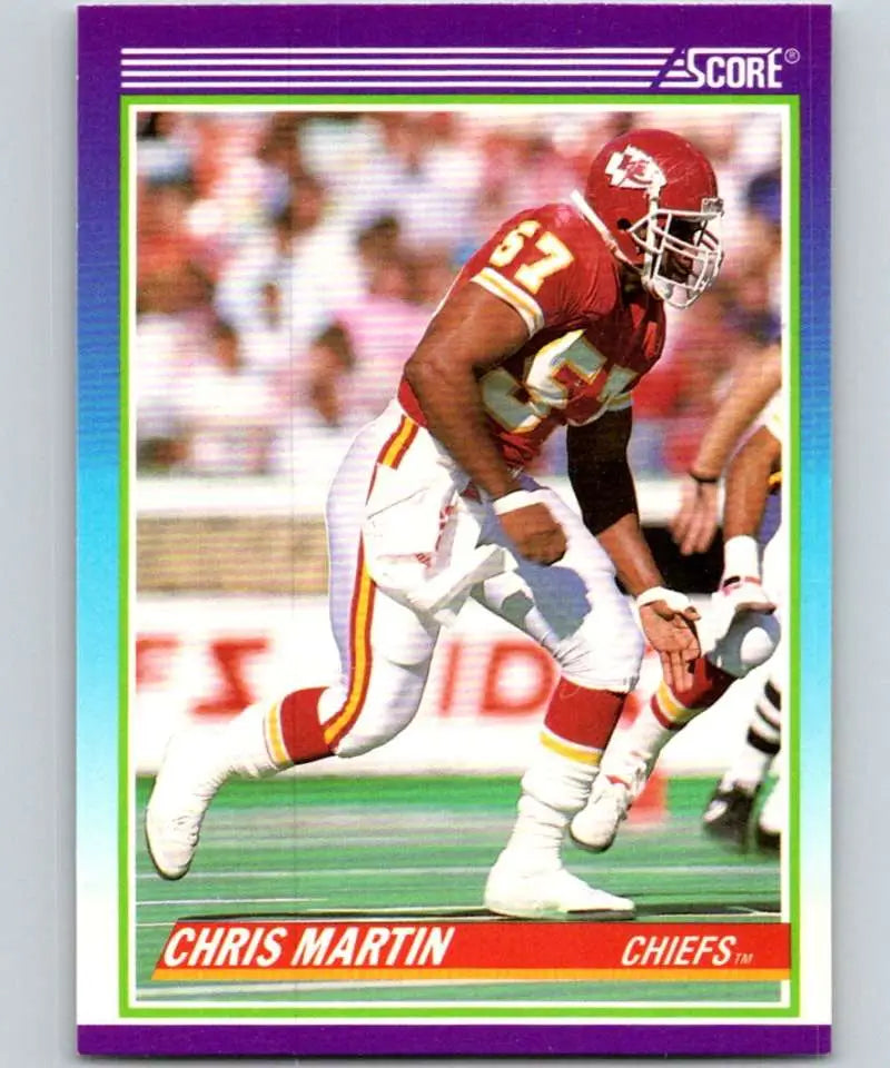 1990 Score #447 Chris Martin NM-MT RC Rookie Kansas City Chiefs Football Card