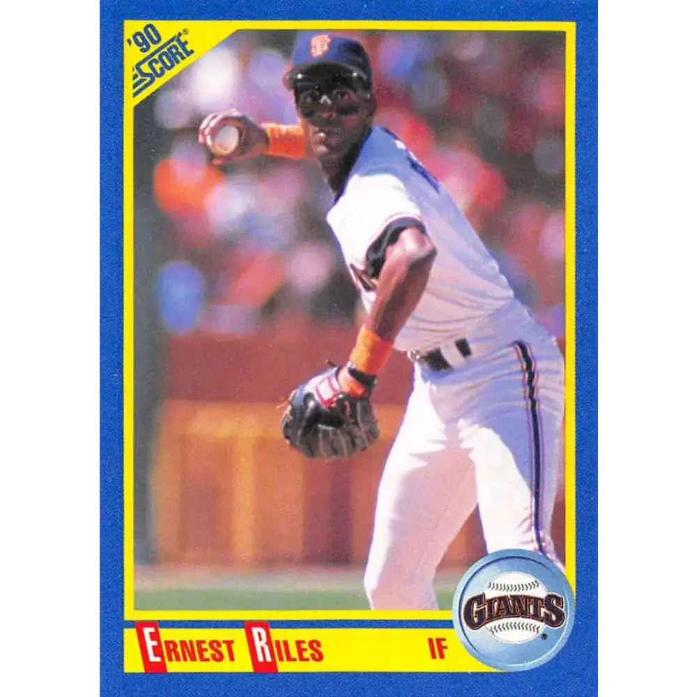 1990 Score #447 Ernest Riles NM-MT San Francisco Giants Baseball Card - Baseball Card Single