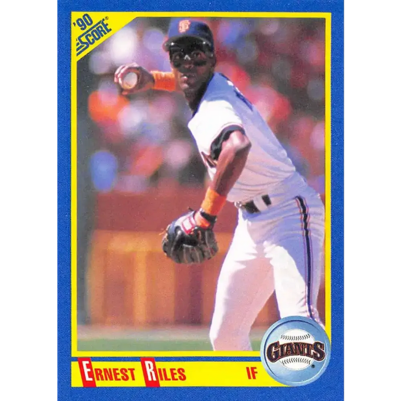 1990 Score #447 Ernest Riles NM-MT San Francisco Giants Baseball Card - Baseball Card Single