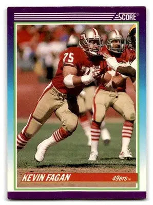 1990 Score #448 Kevin Fagan - Football Card Single