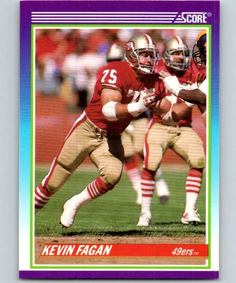 1990 Score #448 Kevin Fagan NM-MT RC Rookie San Francisco 49ers Football Card - Football Card Single