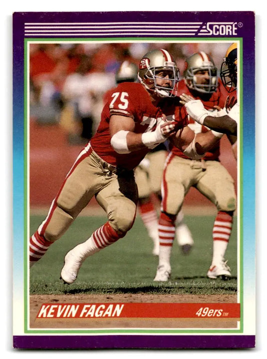 1990 Score #448 Kevin Fagan - Football Card Single