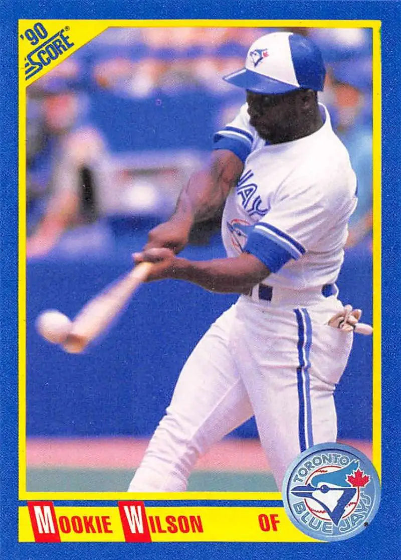 1990 Score #448 Mookie Wilson EX Excellent Toronto Blue Jays Baseball Card - Baseball Card Single