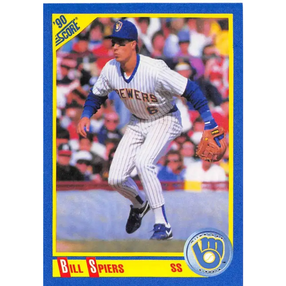 1990 Score #449b Bill Spiers COR NM-MT Milwaukee Brewers Baseball Card - Baseball Card Single