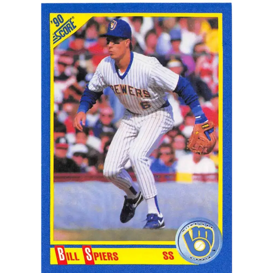 1990 Score #449b Bill Spiers COR NM-MT Milwaukee Brewers Baseball Card - Baseball Card Single