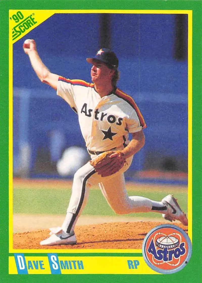 1990 Score #45 Dave Smith EX Excellent Houston Astros Baseball Card - Baseball Card Single