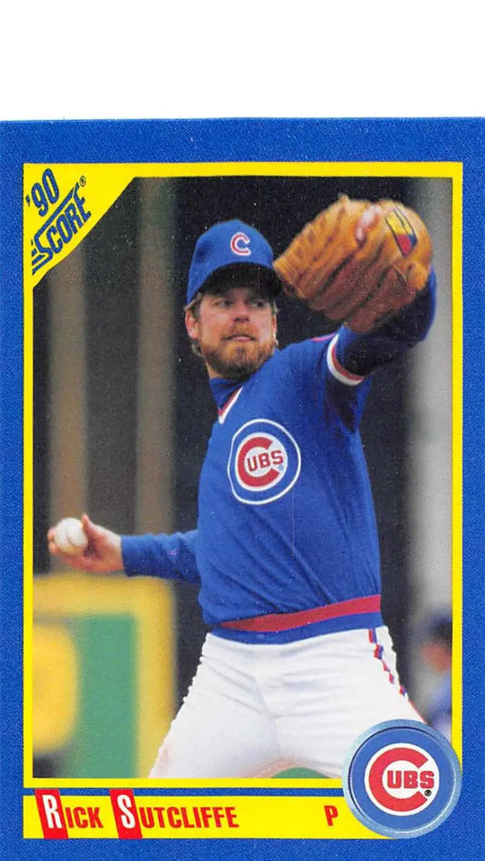 1990 Score #450 Rick Sutcliffe EX Excellent Chicago Cubs Baseball Card - Baseball Card Single