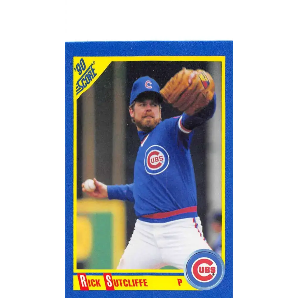 1990 Score #450 Rick Sutcliffe NM-MT Chicago Cubs Baseball Card - Baseball Card Single