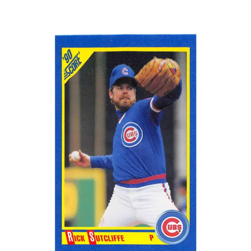 1990 Score #450 Rick Sutcliffe NM-MT Chicago Cubs Baseball Card - Baseball Card Single