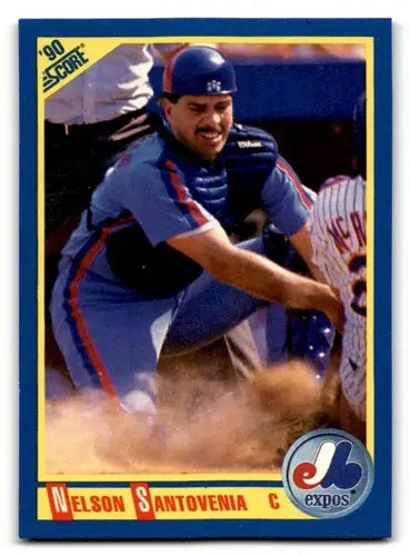 Original gloss Nelson Santovenia baseball card from 1990 Score #451 Simply Sandoval