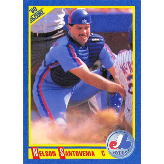 1990 Score #451 Nelson Santovenia NM-MT Montreal Expos Baseball Card - Baseball Card Single