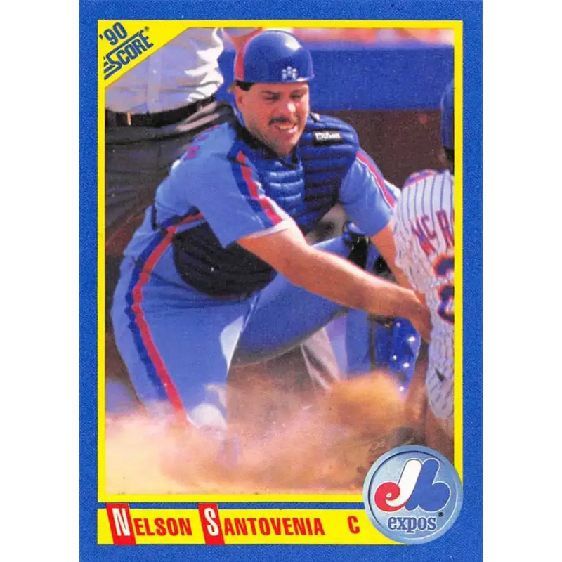 1990 Score #451 Nelson Santovenia NM-MT Montreal Expos Baseball Card - Baseball Card Single