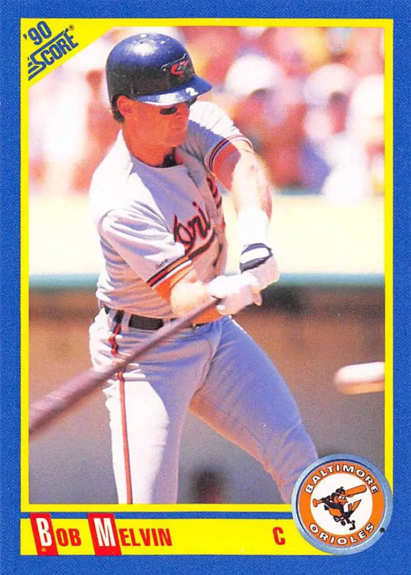 1990 Score #453 Bob Melvin EX Excellent Baltimore Orioles Baseball Card - Baseball Card Single