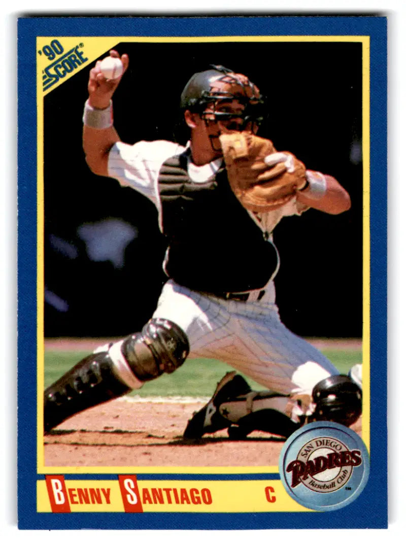 1990 Score #454 Benito Santiago NM-MT Padres ID:70077 - Baseball Card Single