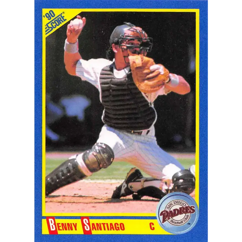 1990 Score #454 Benito Santiago NM-MT San Diego Padres Baseball Card - Baseball Card Single