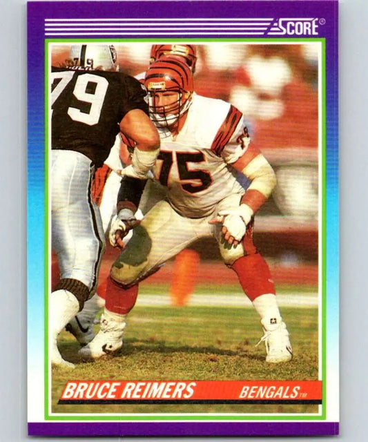 1990 Score #455 Bruce Reimers NM-MT Cincinnati Bengals Football Card