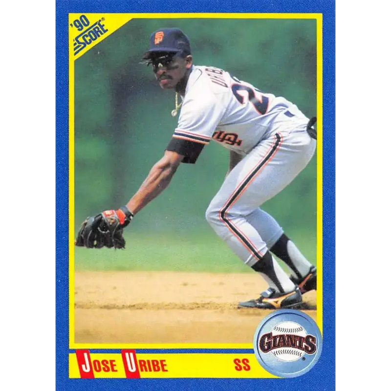 1990 Score #455 Jose Uribe NM-MT San Francisco Giants Baseball Card - Baseball Card Single