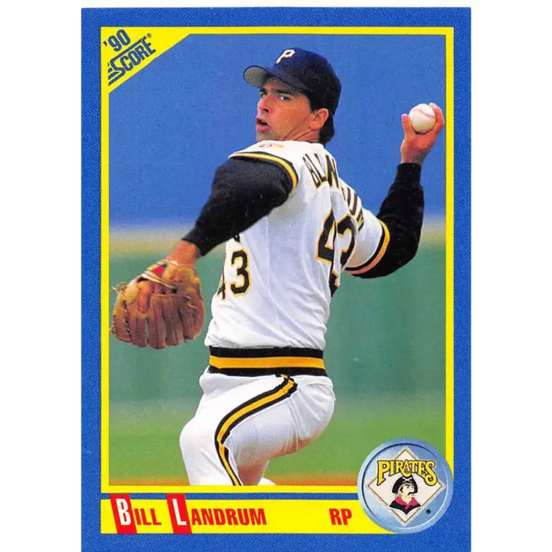 1990 Score #456 Bill Landrum NM-MT Pittsburgh Pirates Baseball Card - Baseball Card Single