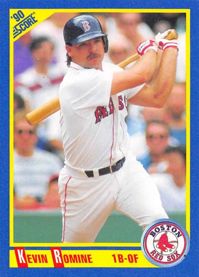1990 Score #458 Kevin Romine EX Excellent Boston Red Sox Baseball Card - Baseball Card Single