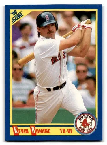 Original gloss Kevin Romine baseball card from 1990 Score #458 featuring Kevin Romine