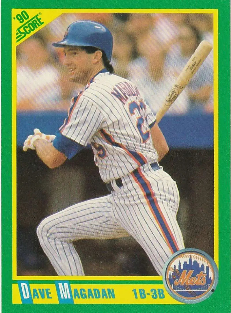1990 Score #46 Dave Magadan EX Excellent New York Mets Baseball Card - Baseball Card Single