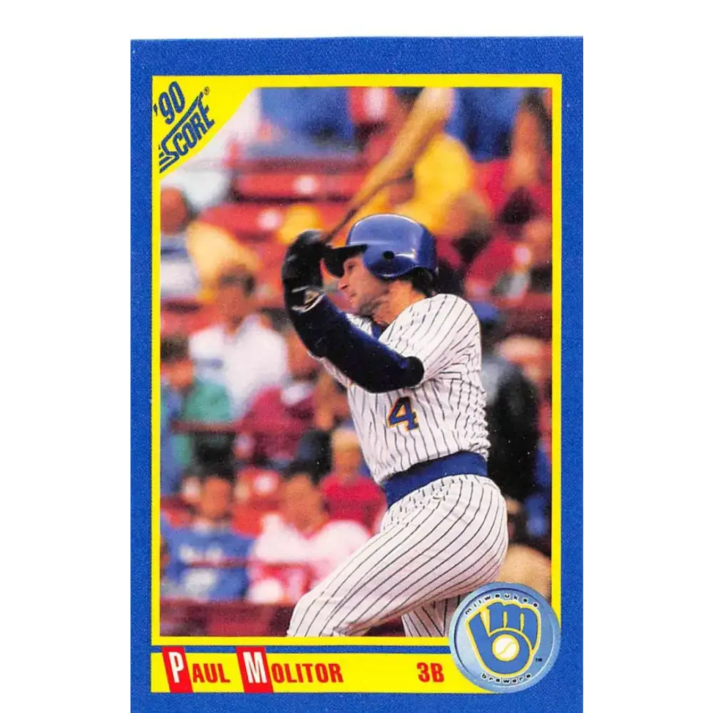 1990 Score #460 Paul Molitor NM-MT Milwaukee Brewers Baseball Card - Baseball Card Single